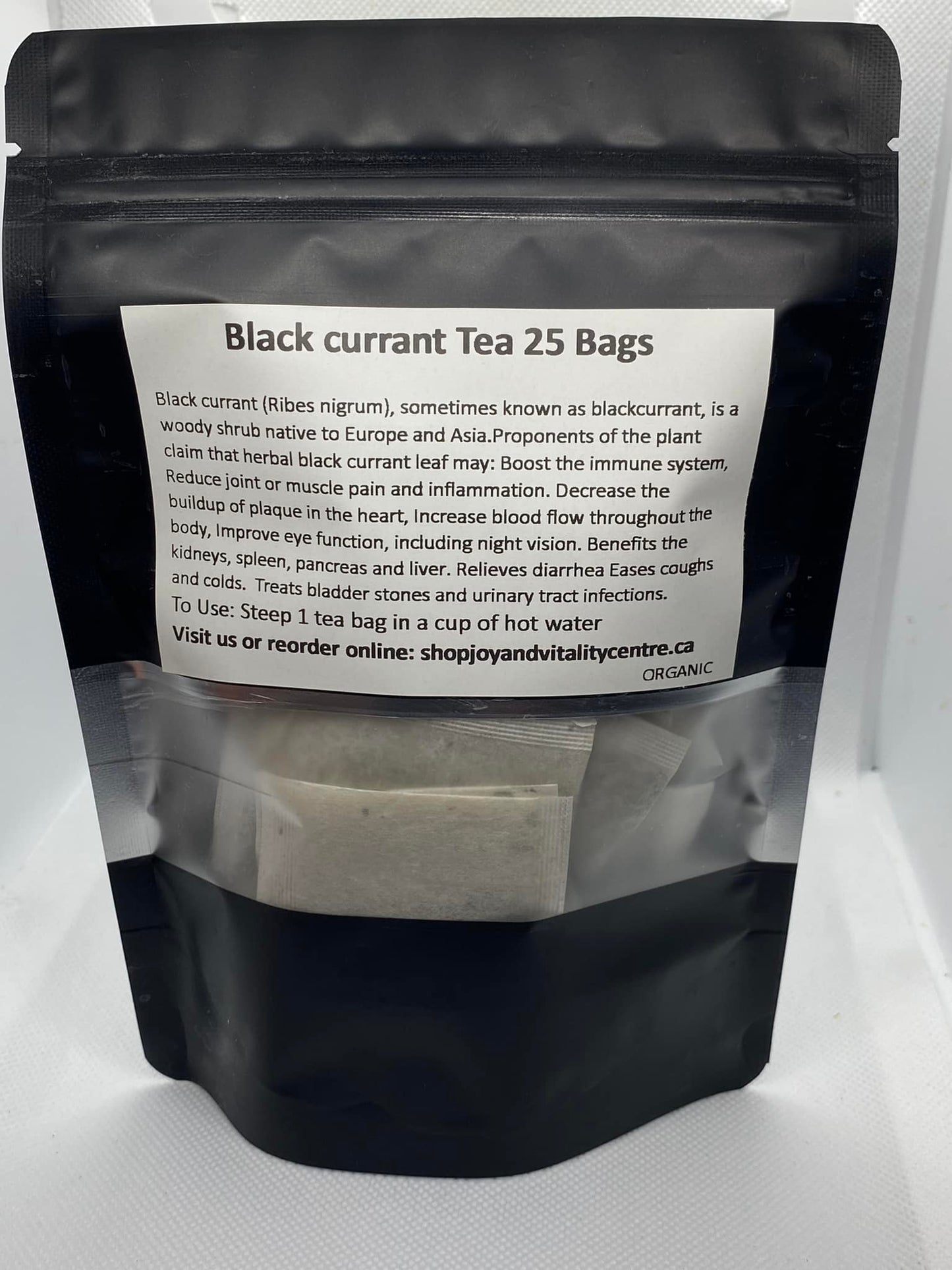 Black Currant Leaf Tea Bags - Organic